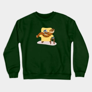 Tiger Reading Crewneck Sweatshirt